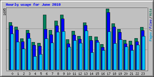 Hourly usage for June 2010
