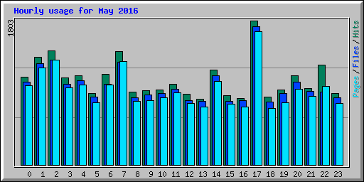 Hourly usage for May 2016